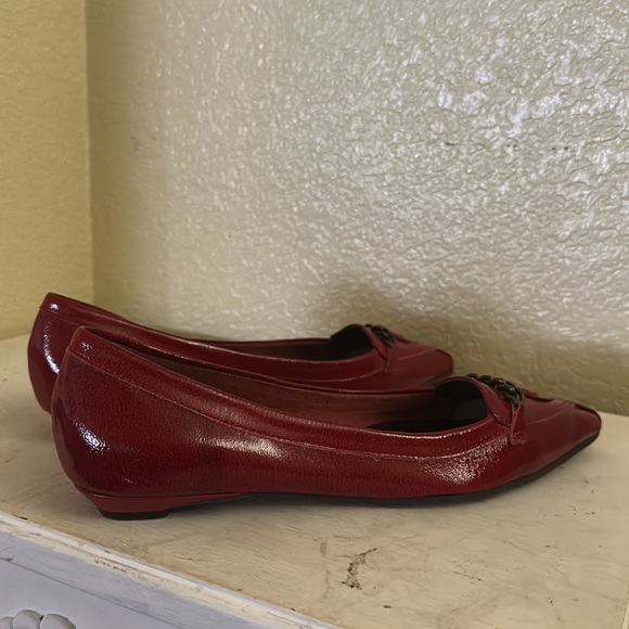Mariana by golc Red patent pointed flats 7 - Picture 5 of 10
